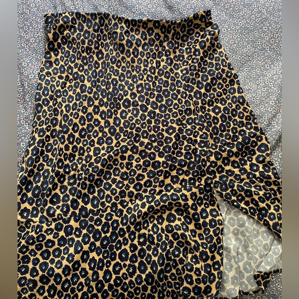 Anthropologie Leopard Print Maxi Skirt